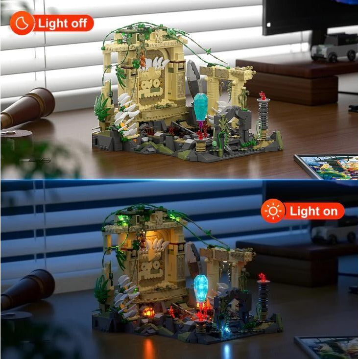 FunWhole F9010 - Tempelruine im Dschungel - 1242 Klemmbausteine