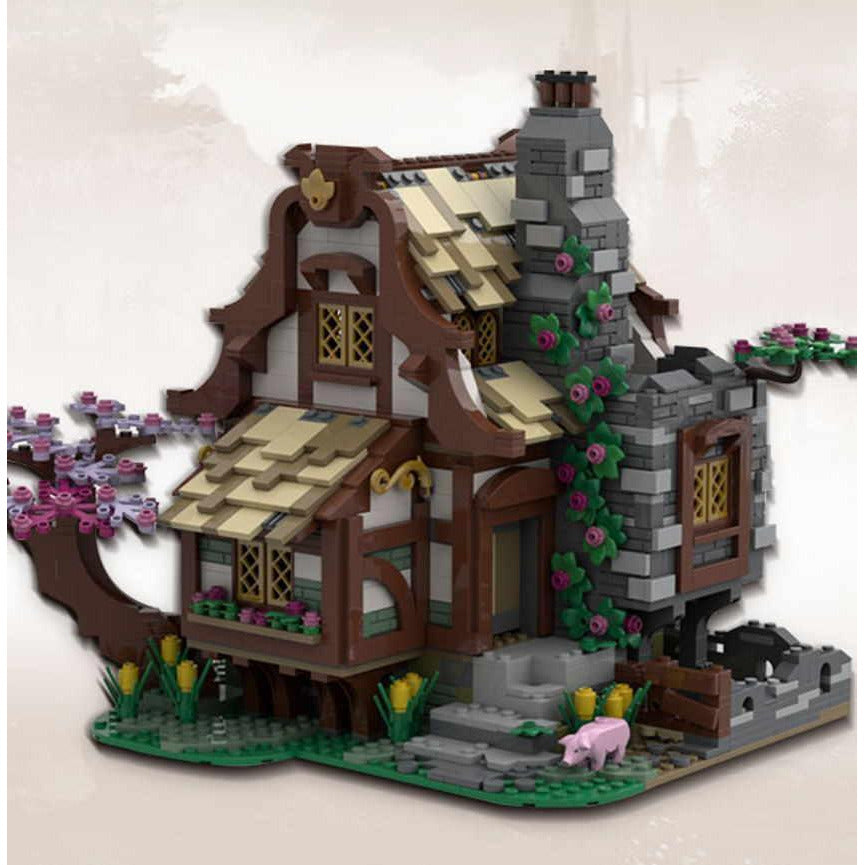 Mittelalterliche Bauklötze 1321 Teile - Markt Am Meer Bausatz Für Kinder & Erwachsene