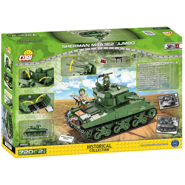 Cobi 2550 - WW2 Sherman M4A3E2 Jumbo Panzer - 716 Klemmbausteine