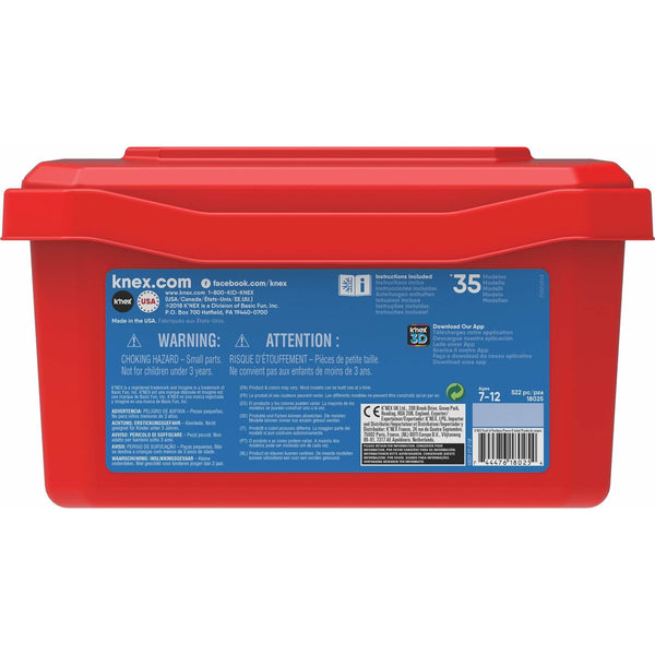 Knex 35375- Technic Bausteine Box Konstruktionsspielzeug - 522 Klemmbausteine