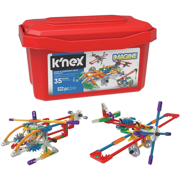 Knex 35375- Technic Bausteine Box Konstruktionsspielzeug - 522 Klemmbausteine