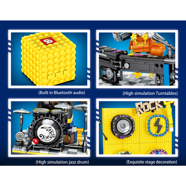 Sembo SY7899 - Große Musikbox mit Bluetooth Lautsprecher - 2666 Klemmbausteine