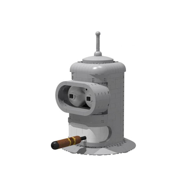 Modbrix 106615 - Bender Bausteine Roboter Büste aus Futurama, Klemmbausteine Bauset
