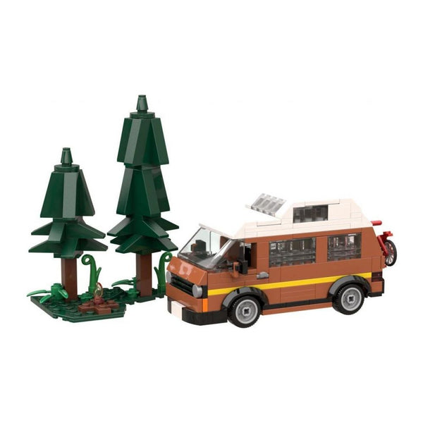 Modbrix 107304 - Ferien Wohnmobil Camper mit Wald Diorama - 314 Klemmbausteine