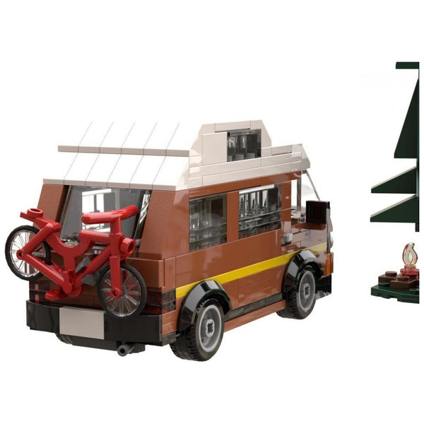 Modbrix 107304 - Ferien Wohnmobil Camper mit Wald Diorama - 314 Klemmbausteine