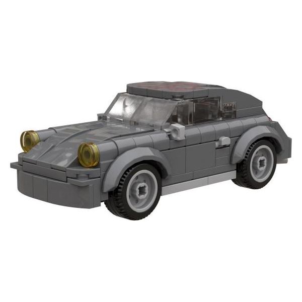 Modbrix 107588 - Klassischer grauer Sportwagen - 166 Klemmbausteine