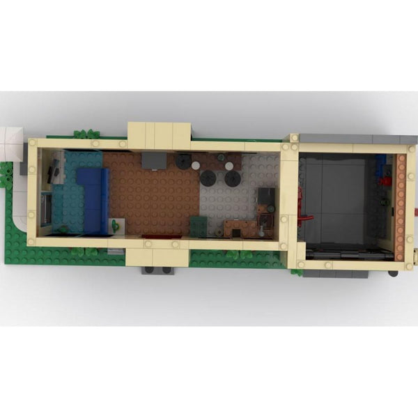 Modbrix 107643  - Modernes Einfamilienhaus - 703 Klemmbausteine