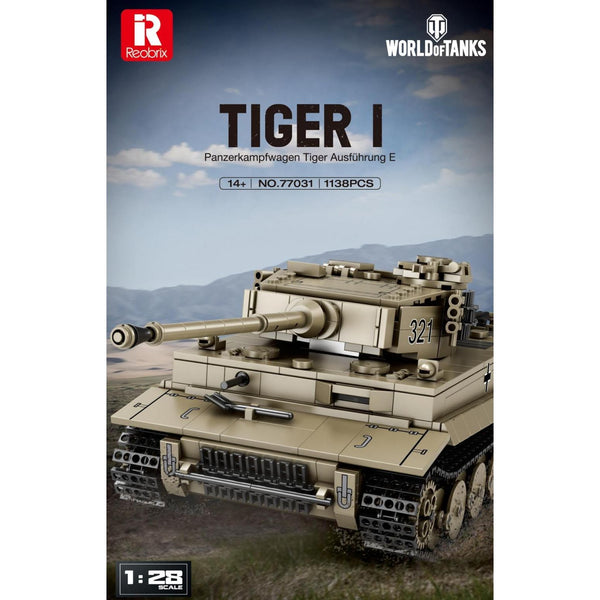 Reobrix 77031 - WoT: Tiger I Panzer - 1138 Klemmbausteine