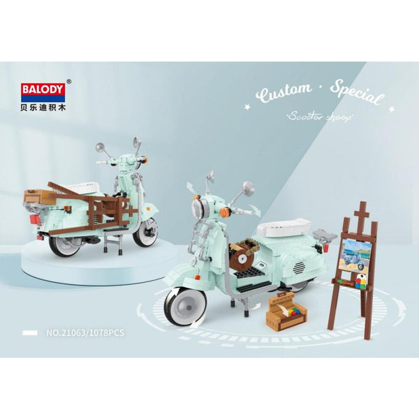 Balody 21063 - Hellblauer Roller (mini blocks) - 1078 Klemmbausteine