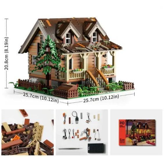 FunWhole FH-9001 - Blockhütte - 2097 Klemmbausteine