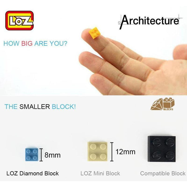 LOZ 9204 - Regenbogen Einhorn (diamond blocks) - 640 Klemmbausteine