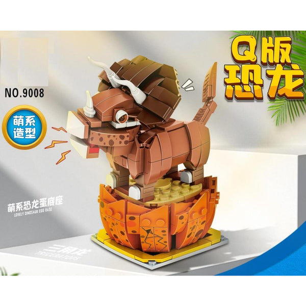 LiMei Toys 9008 - Triceratops Dino-Ei - 270 Klemmbausteine