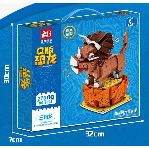 LiMei Toys 9008 - Triceratops Dino-Ei - 270 Klemmbausteine