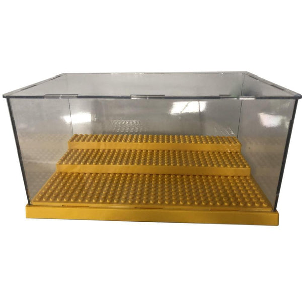 LiMei Toys HJ89014 (yellow) - Figuren-Displaybox (gelbe Bodenplatten) - 8 Klemmbausteine
