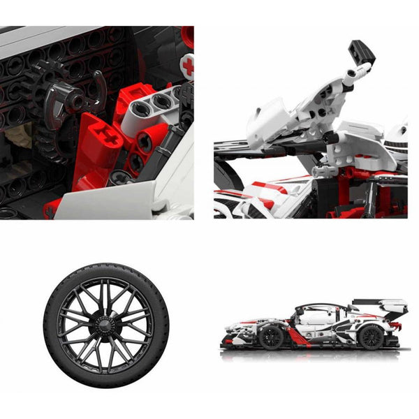 MoYu MY88301A - Technik Flügeltürer Supersportwagen in weiß/rot/schwarz - 1391 Klemmbausteine
