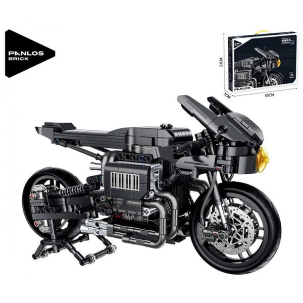 Panlos 672009 - SC1-R schwarzes Motorrad - 1080 Klemmbausteine