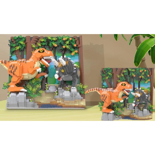 PinZhiXing 8845 - Dinosaurier Bild (diamond blocks) - 5200 Klemmbausteine