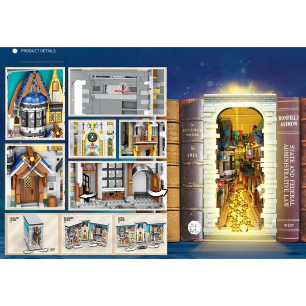 Reobrix 66026 - Mittelalterliche Stadt: Book Nook - 2922 Klemmbausteine