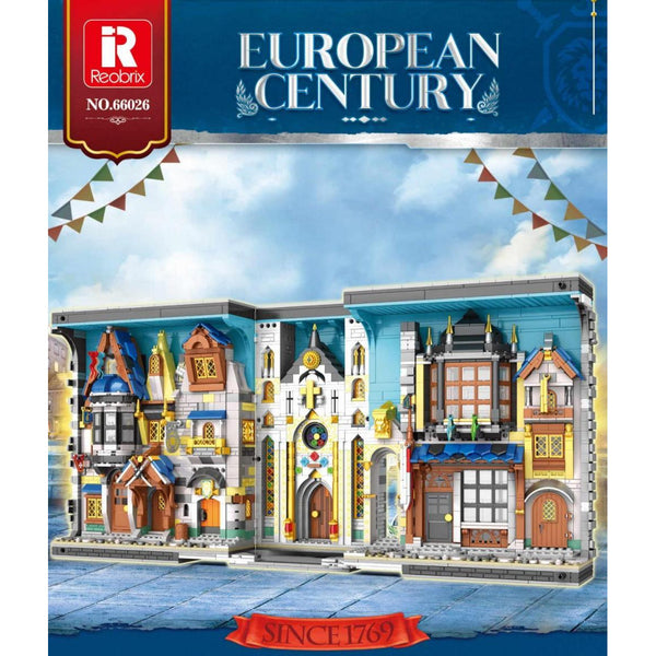 Reobrix 66026 - Mittelalterliche Stadt: Book Nook - 2922 Klemmbausteine