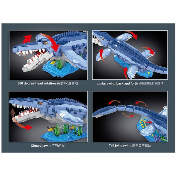 TaiGaoLe T2020 - Mosasaurus Meeresreptil - 1158 Klemmbausteine