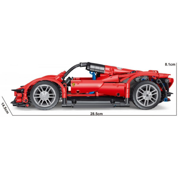 TaiGaoLe T3048 - roter Sportwagen - 619 Klemmbausteine