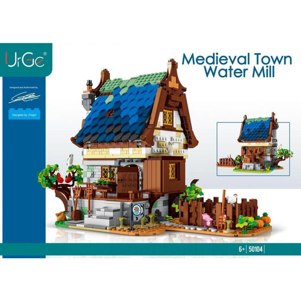 UrGe 50104 - Mittelalterliche Stadt Wassermühle - 2053 Klemmbausteine