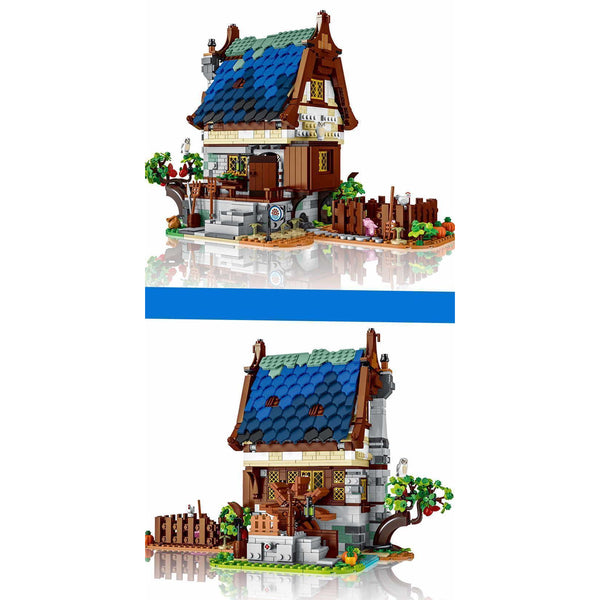 UrGe 50104 - Mittelalterliche Stadt Wassermühle - 2053 Klemmbausteine