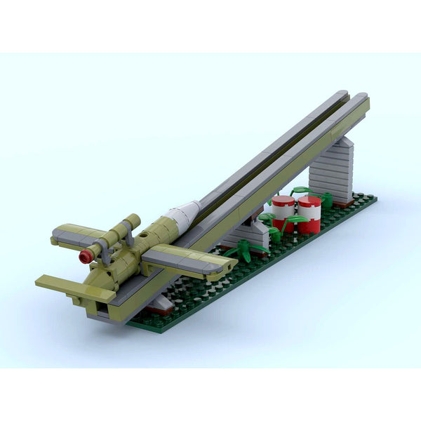 Modbrix 106858 - V1 Flakzielgerät 76 mit Abschussrampe, 147 Klemmbausteine