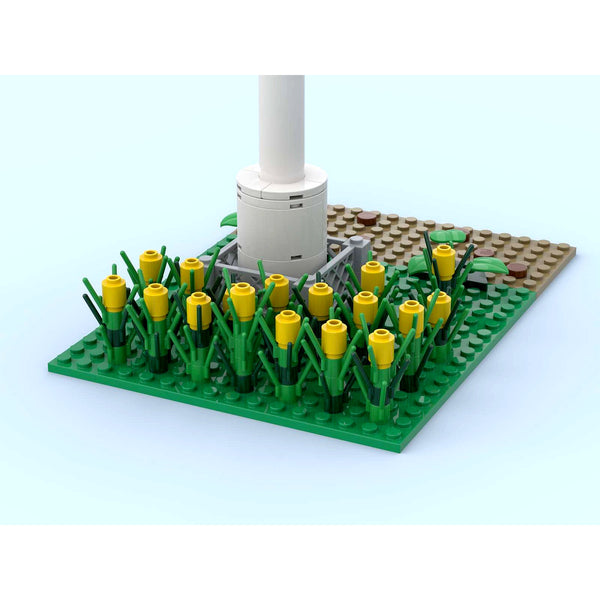 Modbrix 106731 - Windrad mit Kornfeld - 192 Klemmbausteine