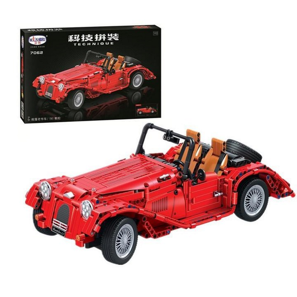 Winner Bricks 1273 - Technik Oldtimer Cabrio in rot - 1140 Klemmbausteine