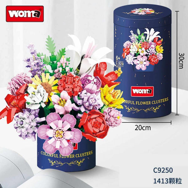 Woma C9250 - Buntes Blumensortiment - 1413 Klemmbausteine