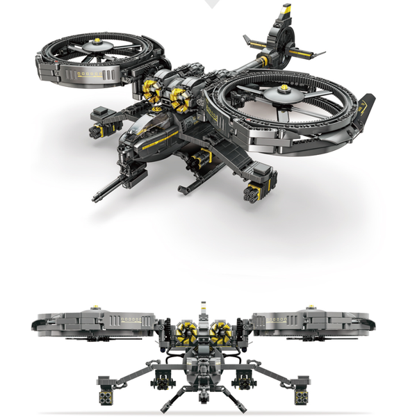 ZHE GAO QL5001 - AT-99 Scorpion Gunship Hubschrauber - 1093 Klemmbausteine