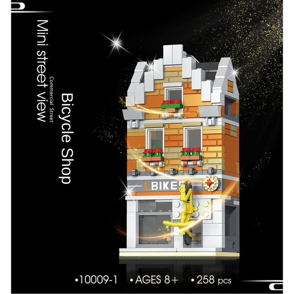 Leier 10009-1 - Modular Building Street View Fahrradgeschäft - 258 Klemmbausteine