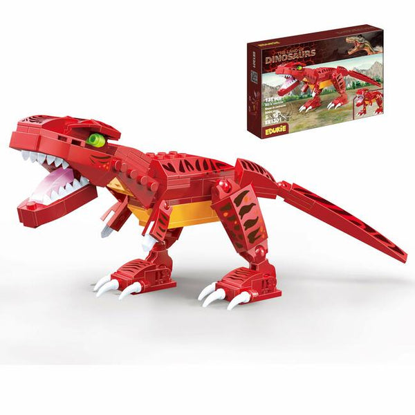 Edukie 1301- T-Rex baubare Dinosaurier Figur - 131 Klemmbausteine