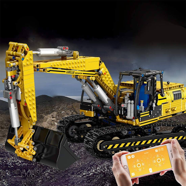 Mould King 13112 - Linkbelt Technik RC Bagger 2.4 Ghz - 1830 Klemmbausteine