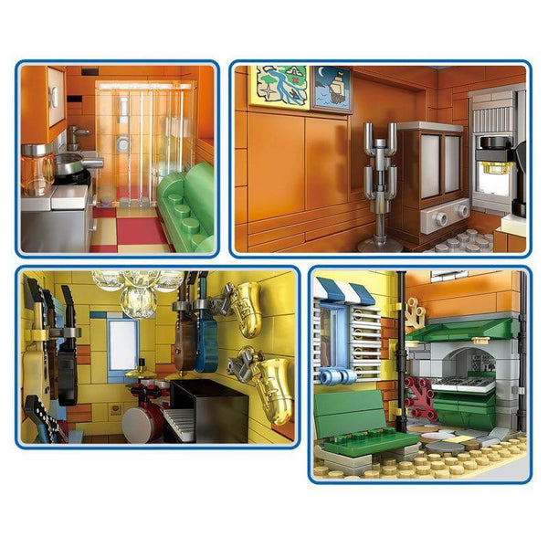 Mould King 16008 - Mediterranes Straßencafe mit Beleuchtung - 3103 Klemmbausteine