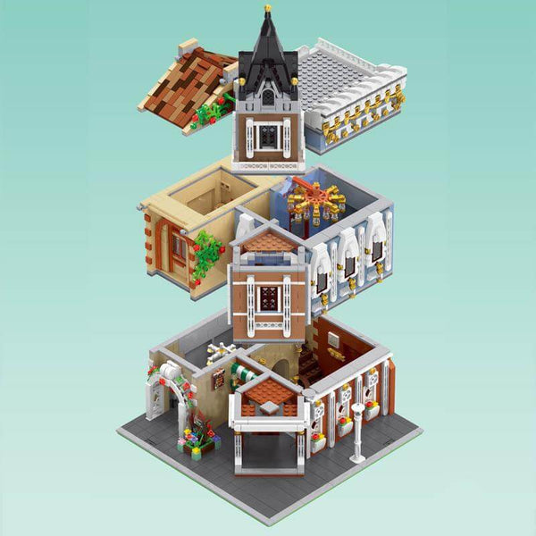 Mould King 16026 - Altstadt Restaurant Modular Building mit LED Beleuchtung - 3039 Klemmbausteine