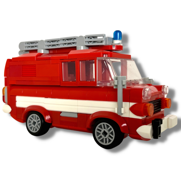 Modbrix 8006 -  Feuerwehrauto Ford Transit MK1 Kastenwagen,239 Klemmbausteine