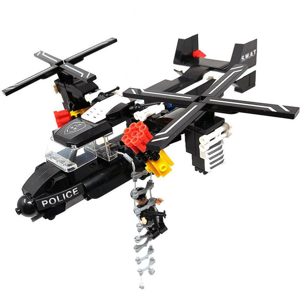 SWAT Hubschrauber V-22 Osprey inkl. Minifiguren - 260 Klemmbausteine