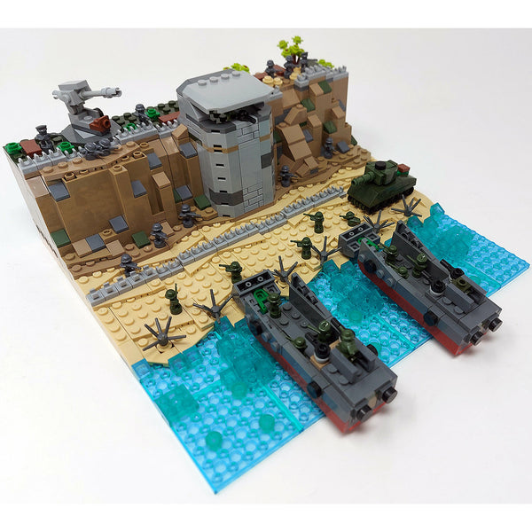 Modbrix 9034 - Nano Soldiers Omaha Beach Diorama inkl. 24 Nano Soldaten - 723 Klemmbausteine