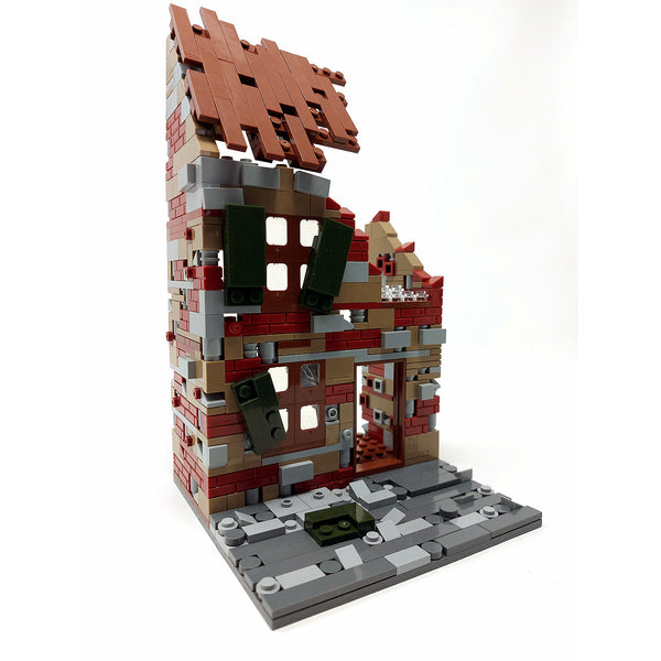 Modbrix 9031 - WW2 Häuserruine Fachwerk Ruine - 520 Klemmbausteine