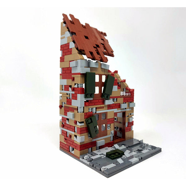 Modbrix 9031 - WW2 Häuserruine Fachwerk Ruine - 520 Klemmbausteine