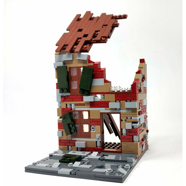 Modbrix 9031 - WW2 Häuserruine Fachwerk Ruine - 520 Klemmbausteine