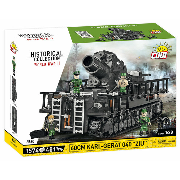 Cobi 2560 - WWII Karl Gerät 040 "ZIU" Panzer Mörser - 1574 Klemmbausteine