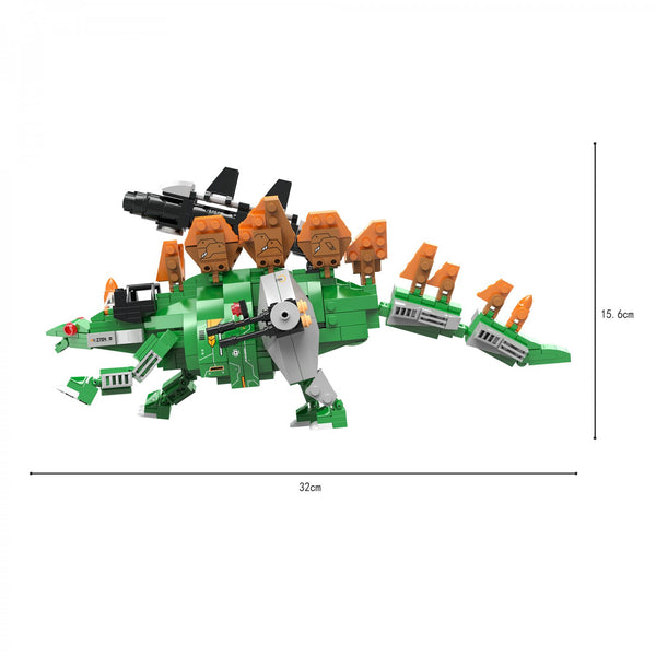 Cogo 2703 - Transforming Mech Stegosaurus 2in1 Roboter Dino - 587 Klemmbausteine