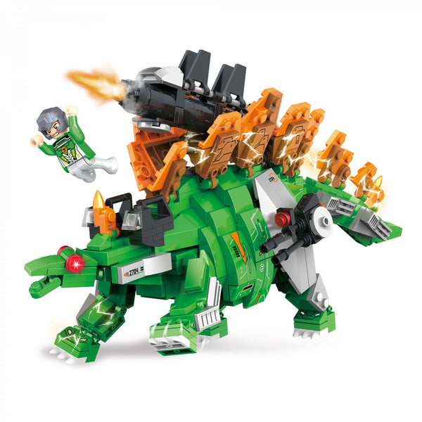 Cogo 2703 - Transforming Mech Stegosaurus 2in1 Roboter Dino - 587 Klemmbausteine