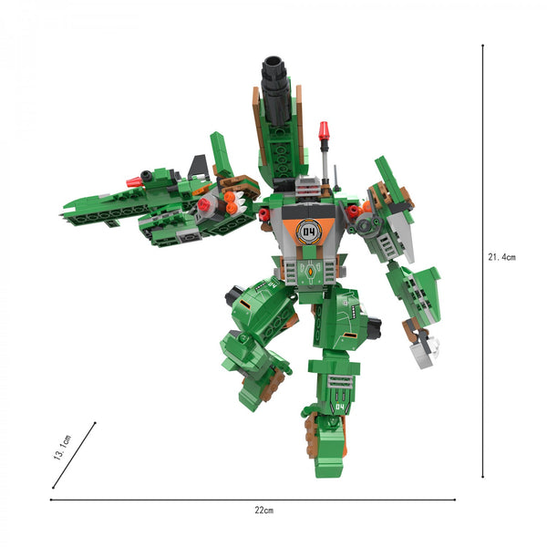 Cogo 2703 - Transforming Mech Stegosaurus 2in1 Roboter Dino - 587 Klemmbausteine