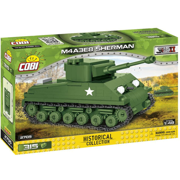 Cobi 2705 - Sherman M4A3E8 1:48 Panzer Kampfwagen - 315 Klemmbausteine