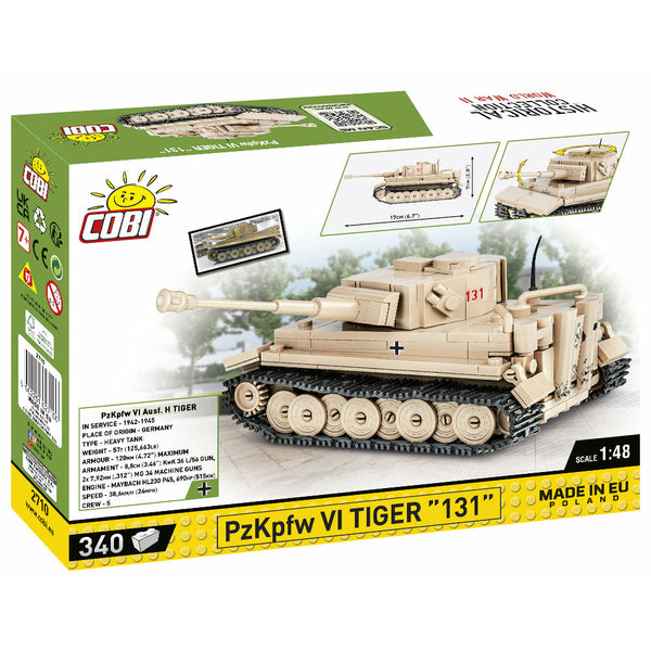 Cobi 2710 - Tiger Panzer 131 WWII PzKpfw V - 340 Klemmbausteine
