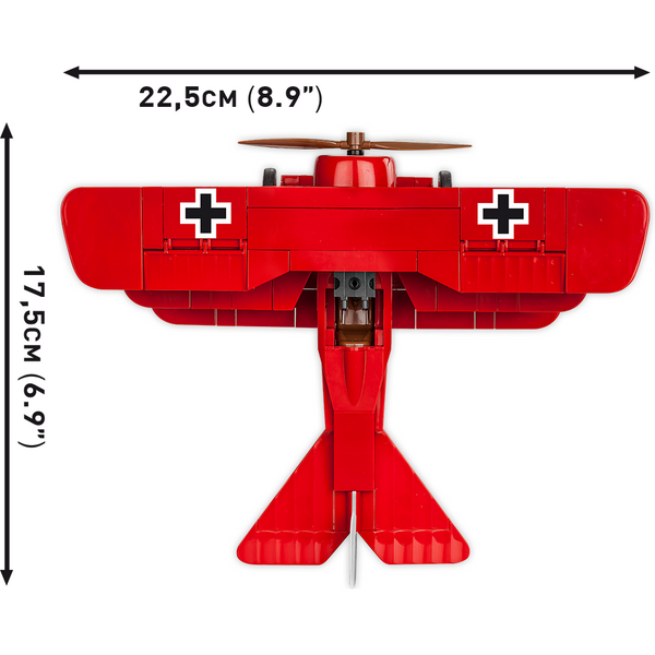 Cobi 2986 - Fokker DR.I Red Baron Roter Baron Flugzeug - 78 Klemmbausteine